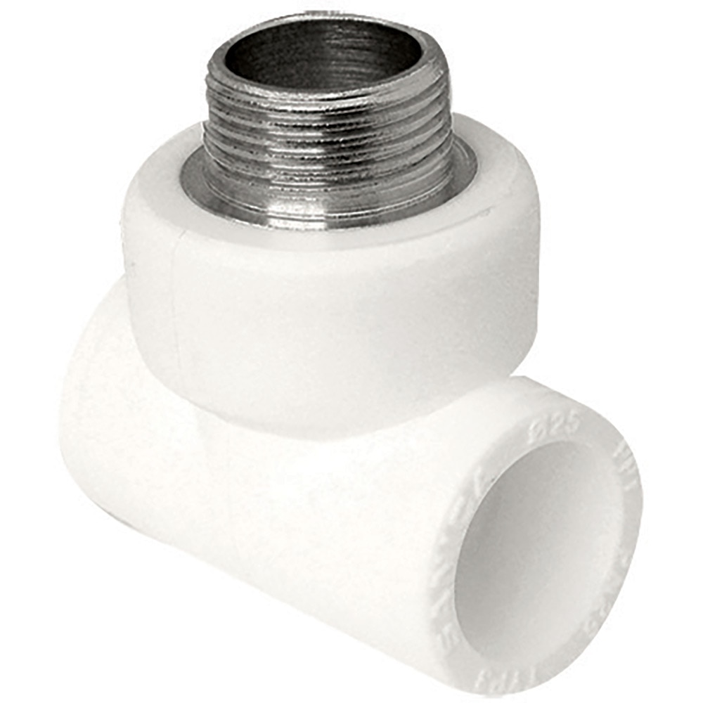 Teu, 32 mm x 3/4" FE, polipropilena, alb