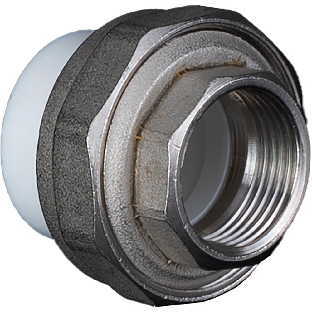 Olandez cu filet metalic interior, 40 mm x 1/4'' FI, polipropilena, alb