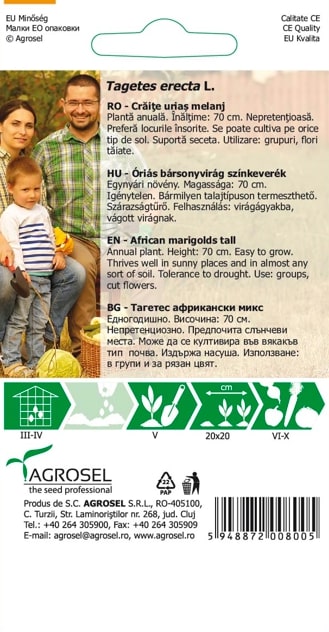 Tagetes Erecta 2G Plic