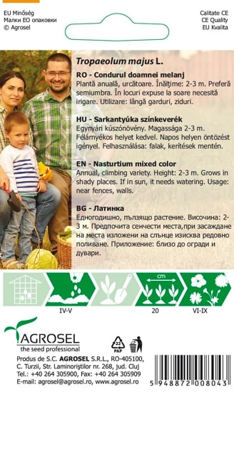 Tropaeolum Majus 5G Plic