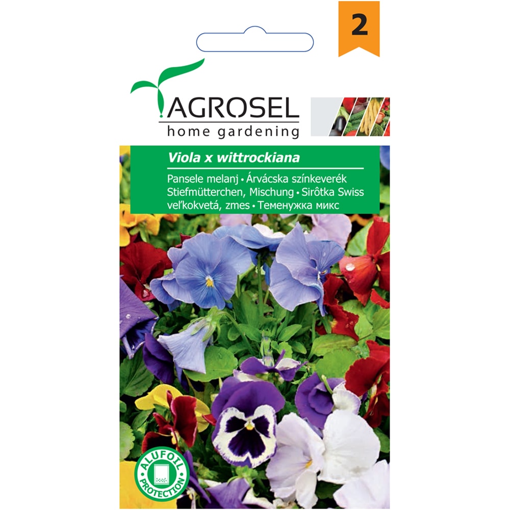 Seminte de flori Pansele, mix, AGROSEL, 1 plic