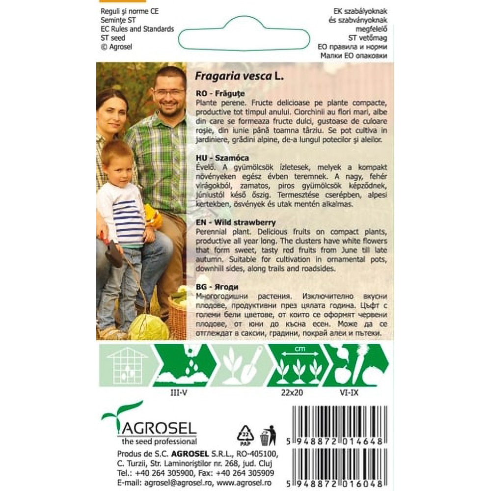 Seminte capsuni Fragute Ruegen AGROSEL, 0.1g