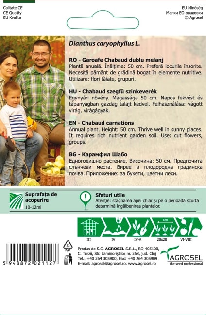 Seminte garoafe Chabaud dublu melanj  Agrosel