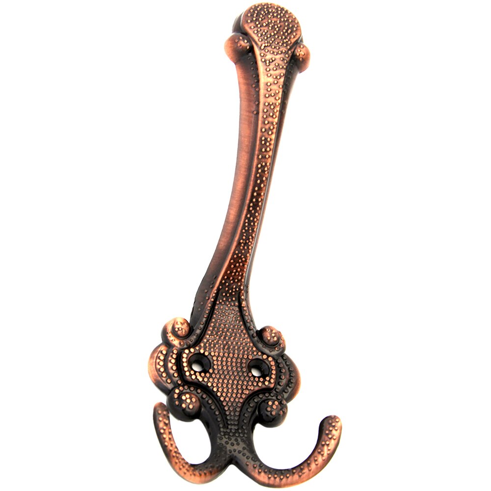 Cuier perete, 3 agatatori, metal, maro