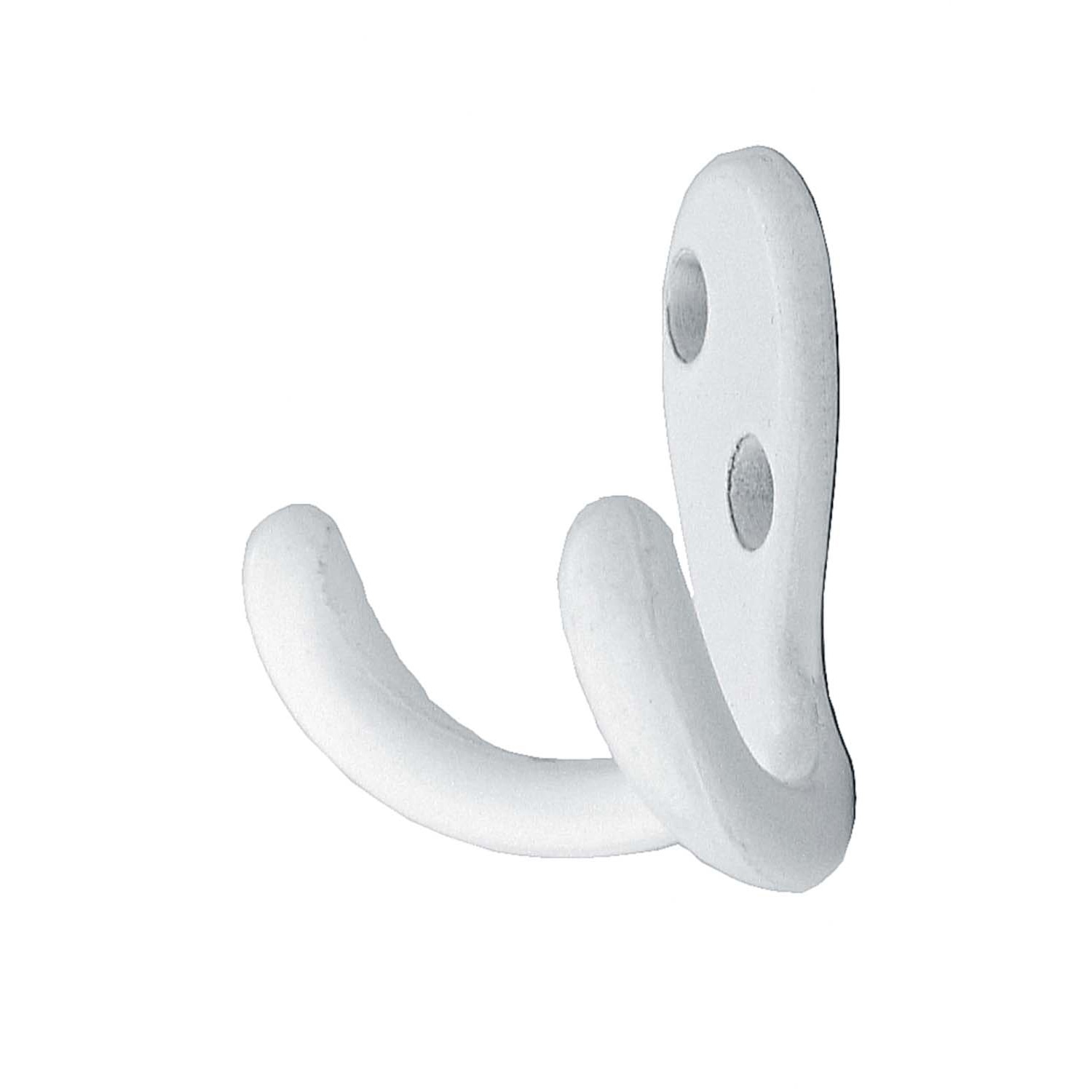 Cuier metalic doua carlige alb