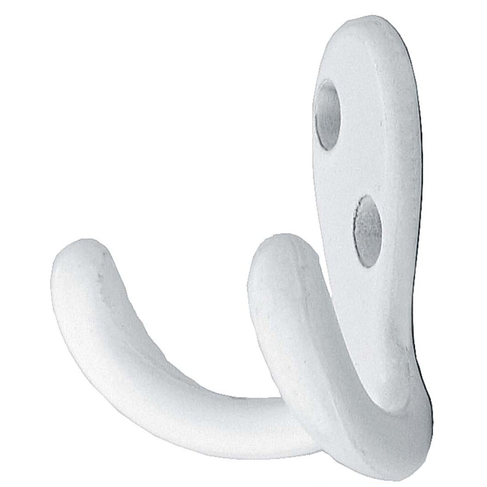 Cuier perete si mobilier, 2 agatatori, metal, alb