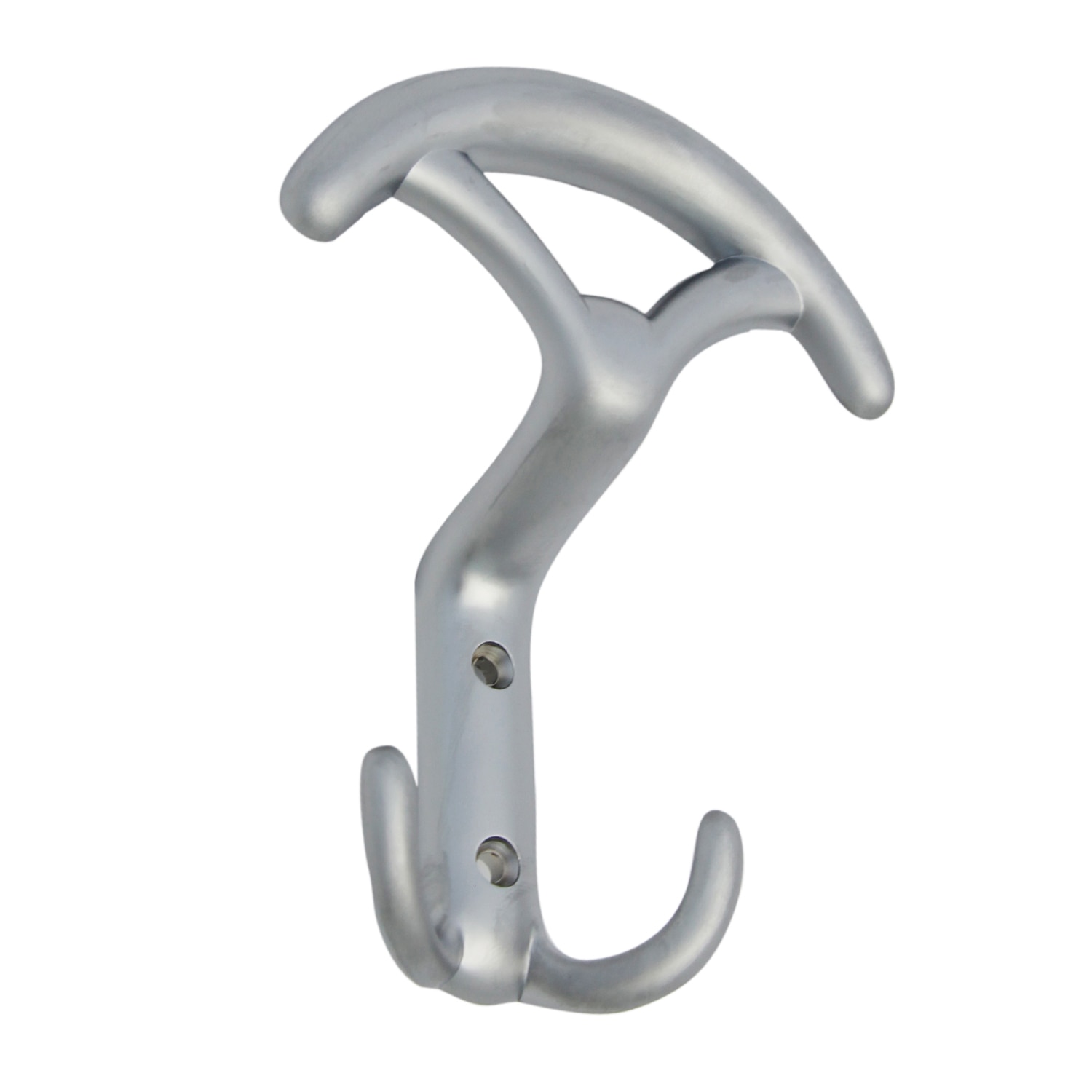 Cuier metalic 2 carlige, cromat satinat