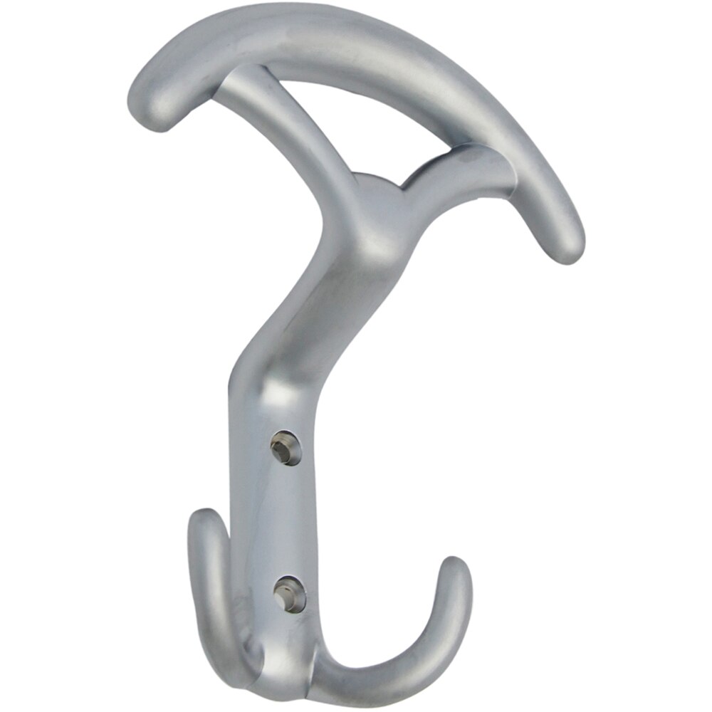 Cuier perete, 2 agatatoari, metal, gri