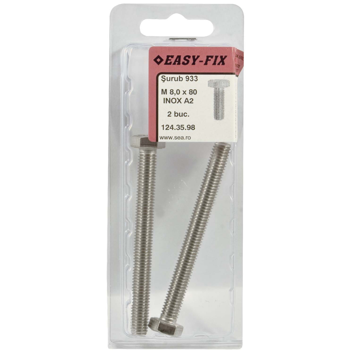 Suruburi cap hexagonal, 933, 2 buc