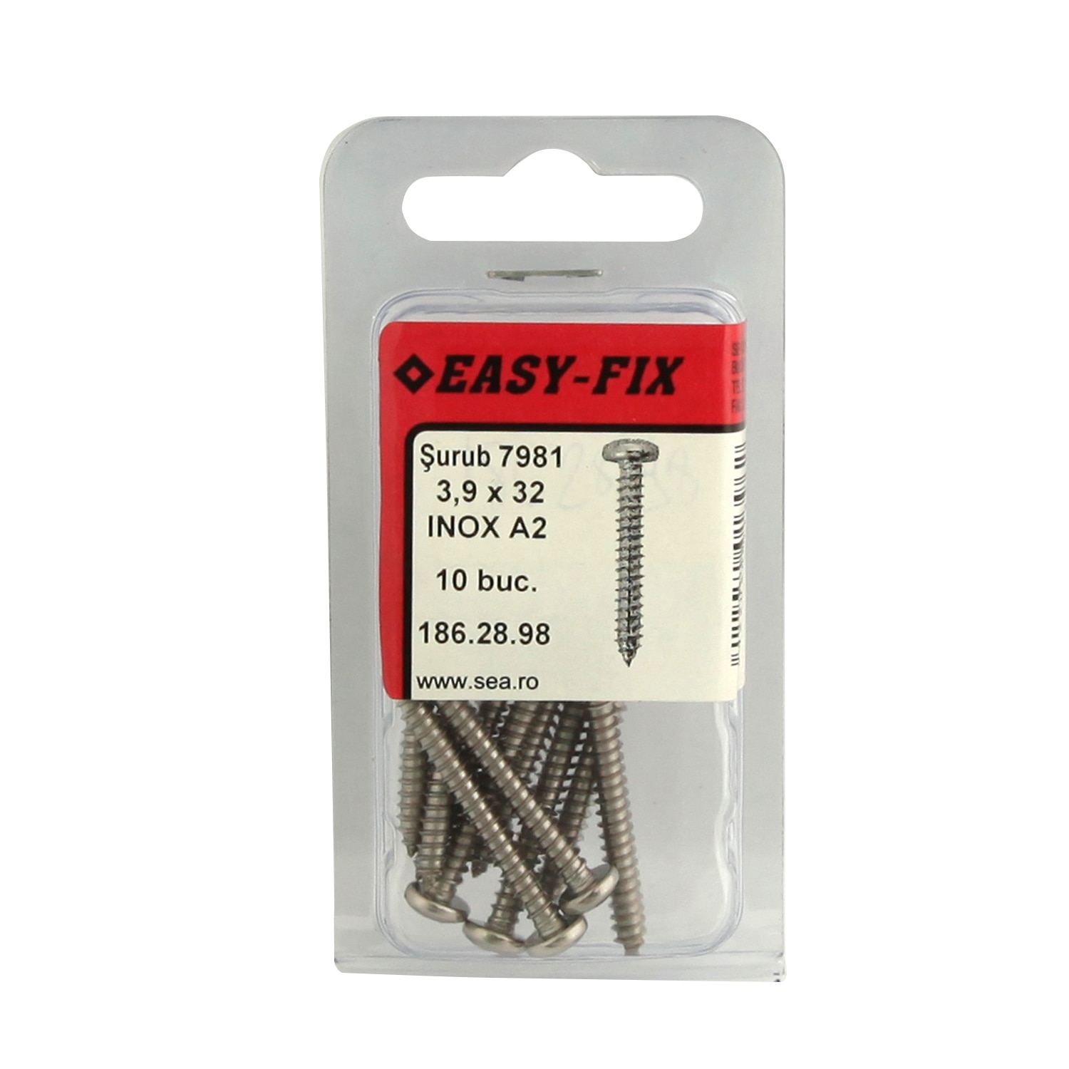 Suruburi pt tabla din 7981, 10 buc, inox A2