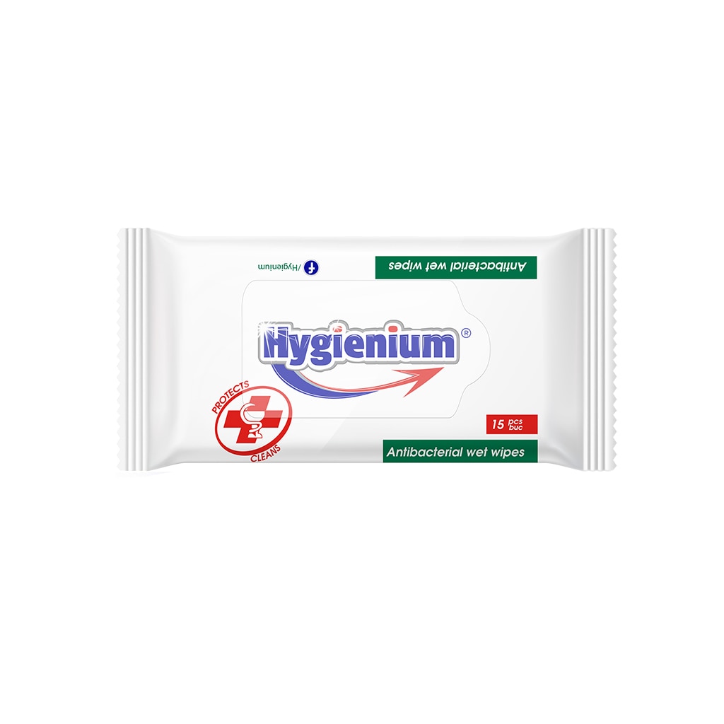 Servetele umede, protectie impotriva tantarilor, 15 buc.  Hygienium NoBzz