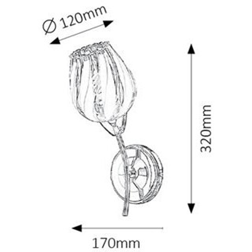Aplica de perete Danila 2968, 60W, E27, argintiu