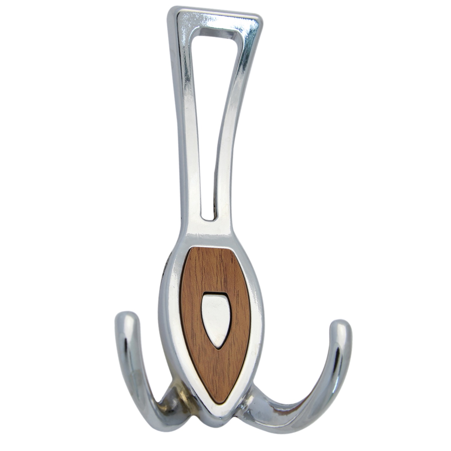 Cuier metalic 3 carlige stejar