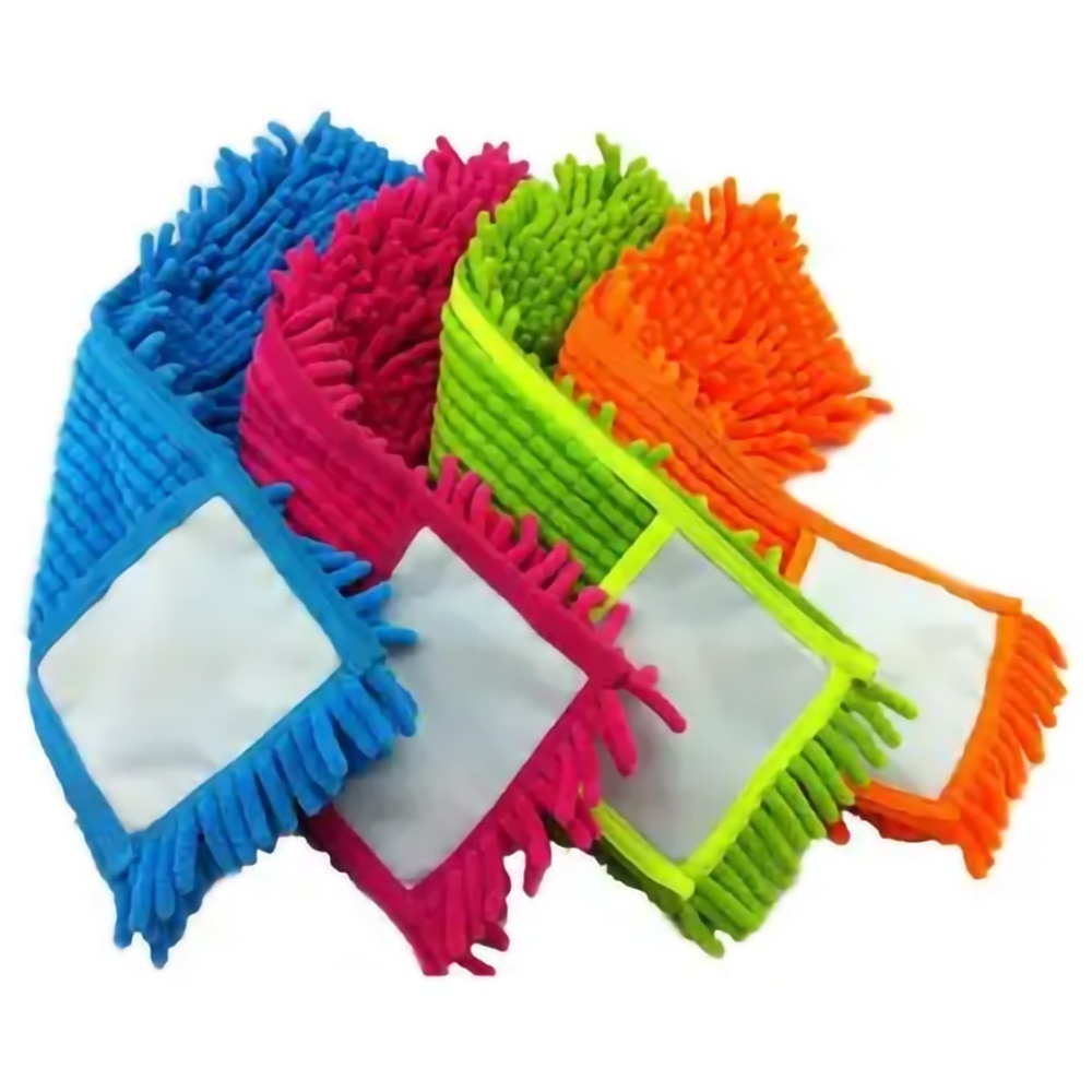 Set 4 rezerve mop plat, 43 x 14 cm, microfibra, multicolor