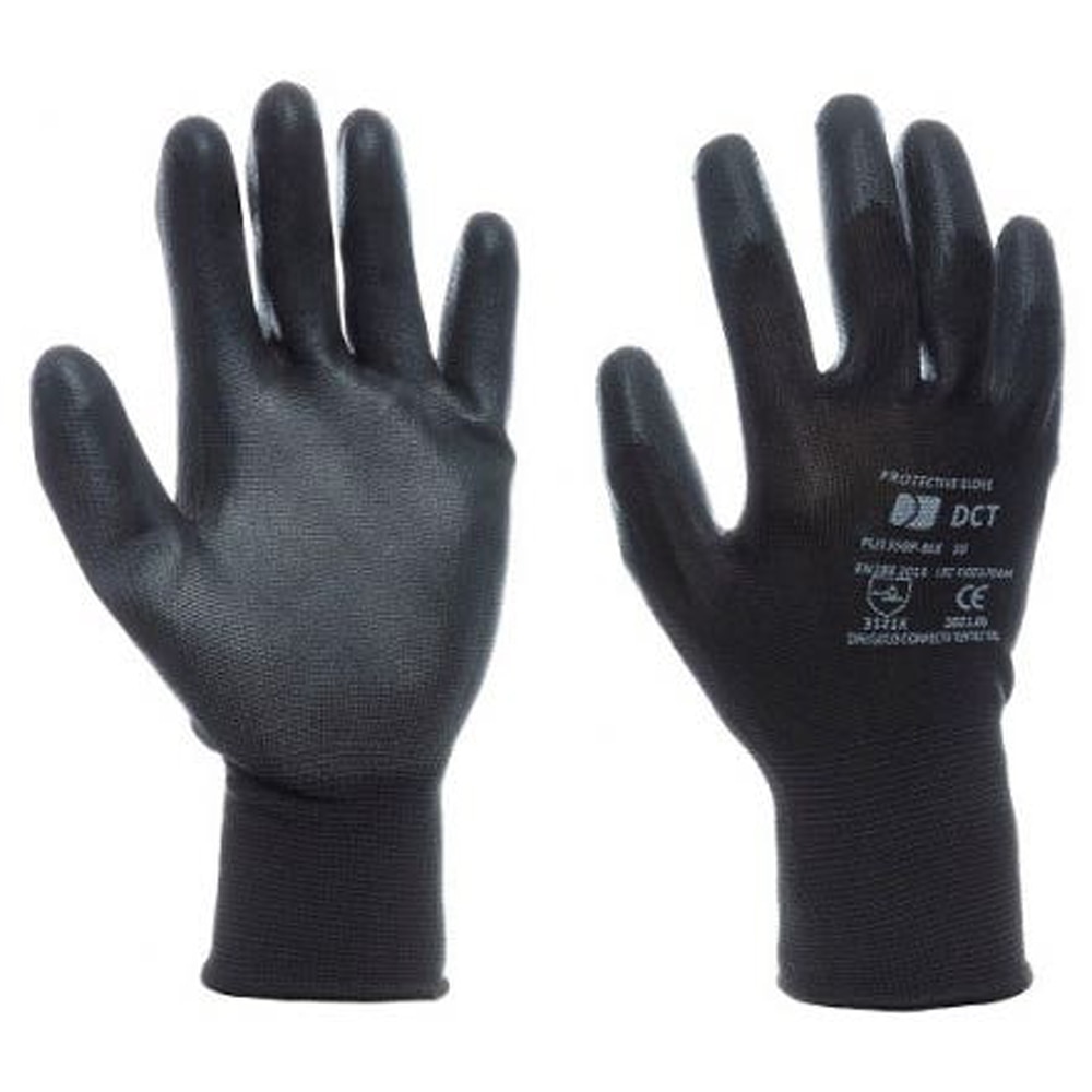 Manusi de protectie BUNTING, marimea 10, negru, poliester