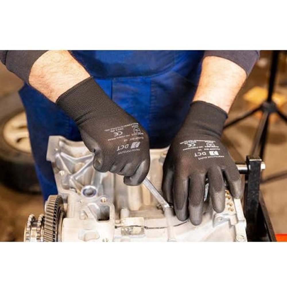 Manusi de protectie BUNTING, marimea 10, negru, poliester