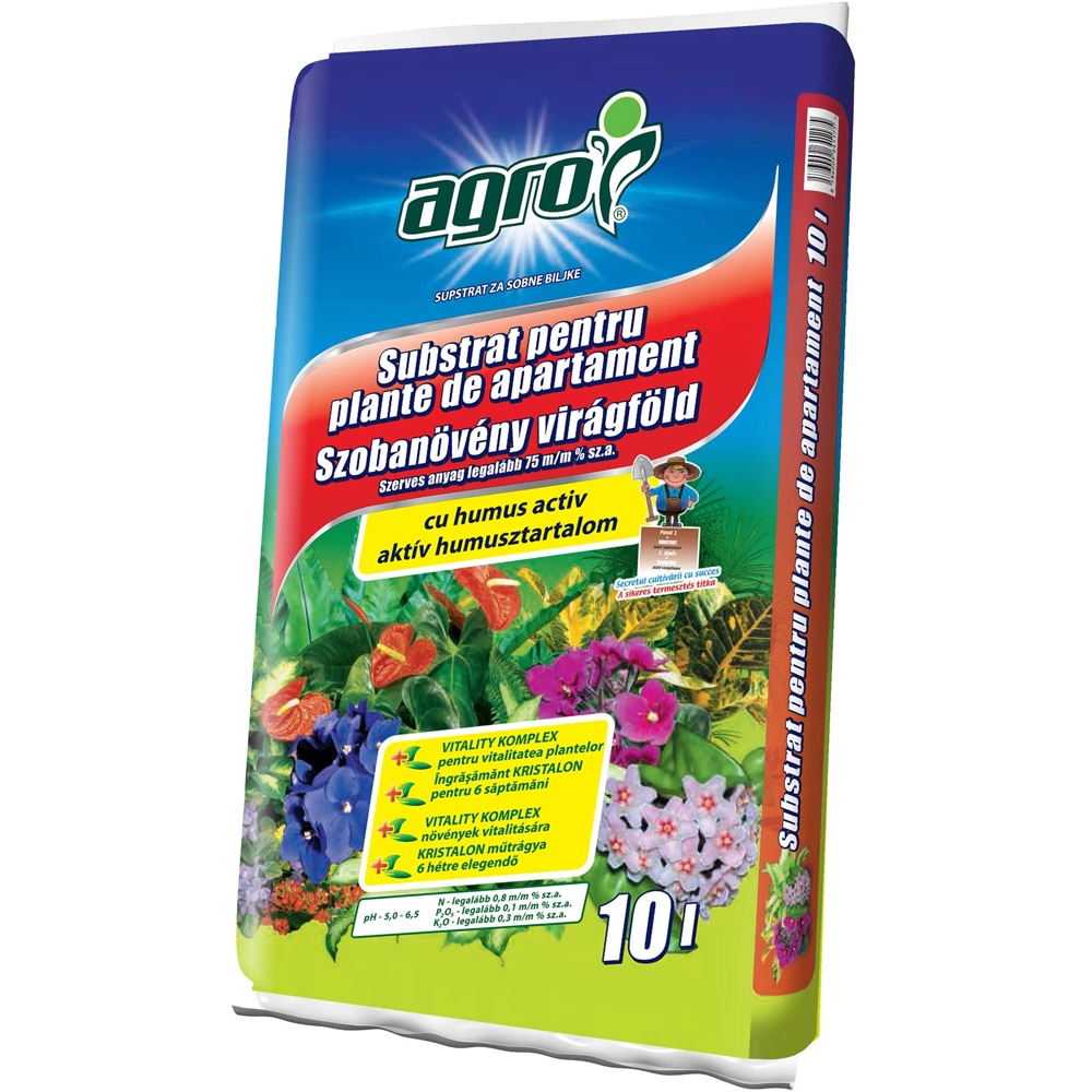 Substrat pentru plante de apartament Agro Cs, 10 L