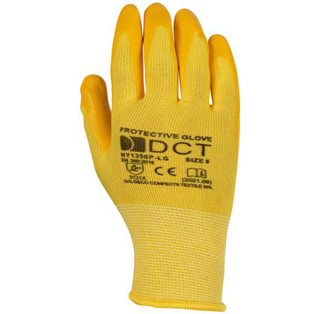 Manusi de protectie GHIBLI DCT, marime 8, galben, poliester-nitril