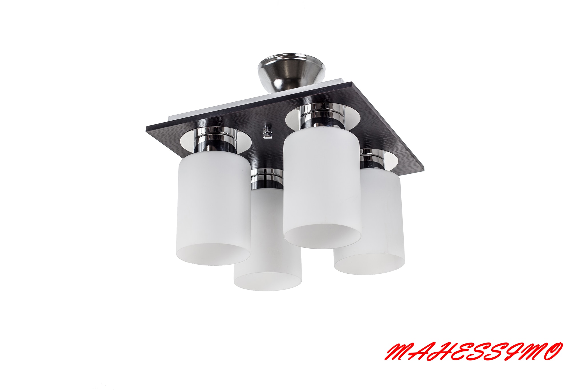 Plafoniera, 4 x 75 W, wenge, lemn • Mahessimo Nepal