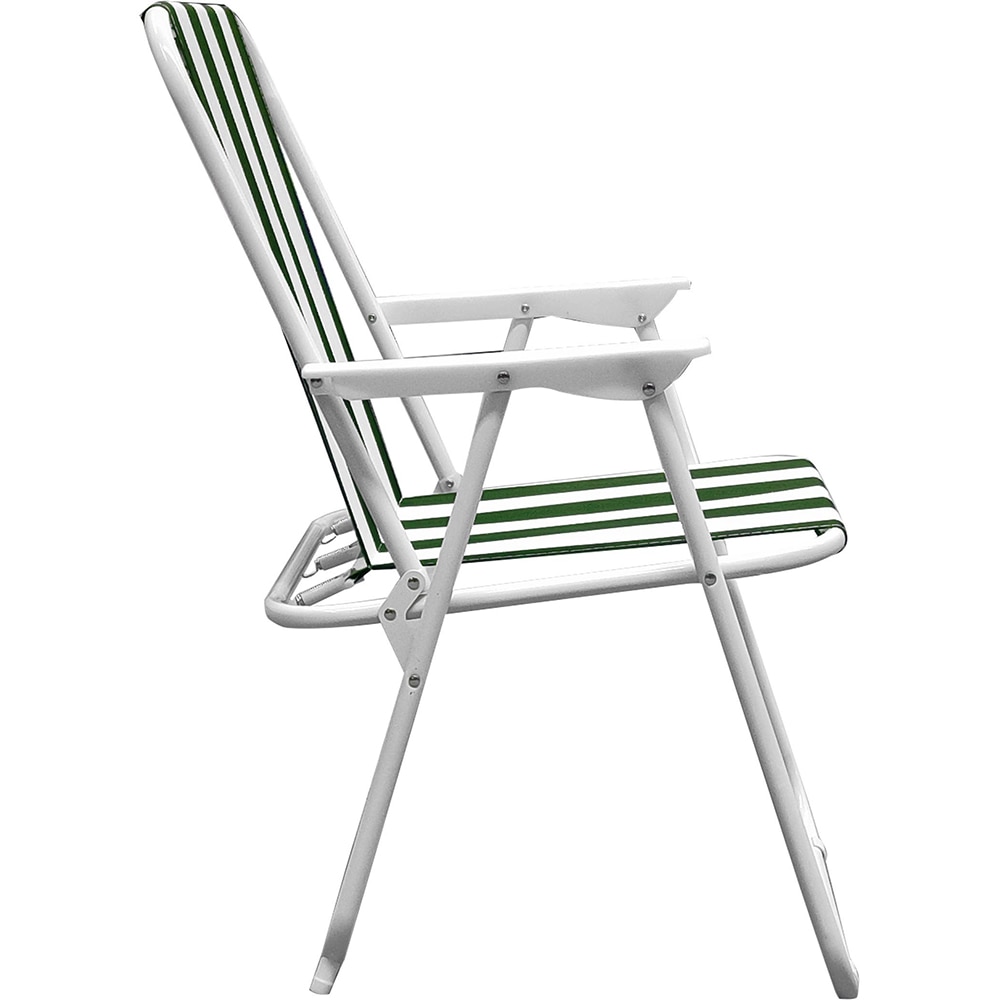 Scaun gradina si camping Ucamp, metalic, pliabil, 53 x 60 x 74 cm, alb