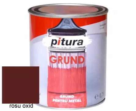 Grund pentru metal KOBER, 0.75L, rosu
