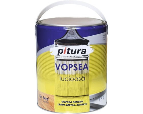 Vopsea lavabila Pitura KOBER, 4L, alb