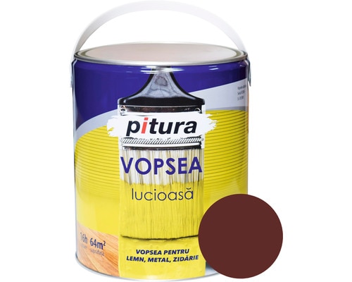 Vopsea universala KOBER, 4L, maro inchis