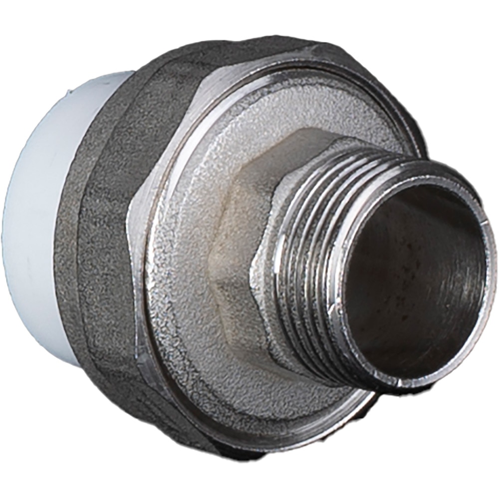 Racord hexagonal, 40 mm x 11/4'' FI, polipropilena, alb