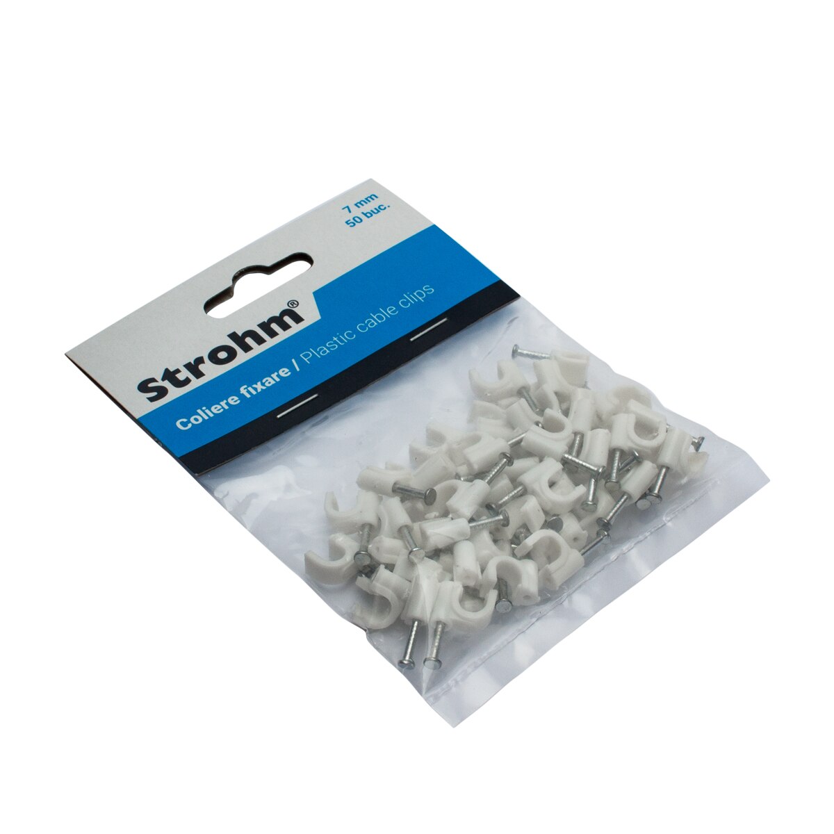 Colier fixare, 7 mm, 50 bucati  Strohm