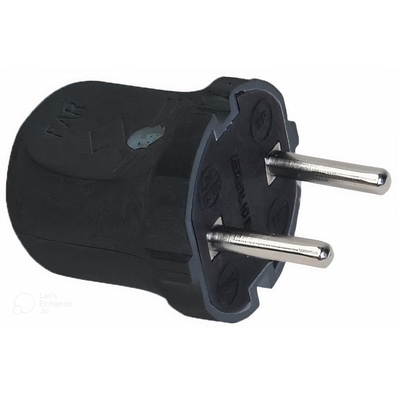 Stecher simplu, negru, 10A