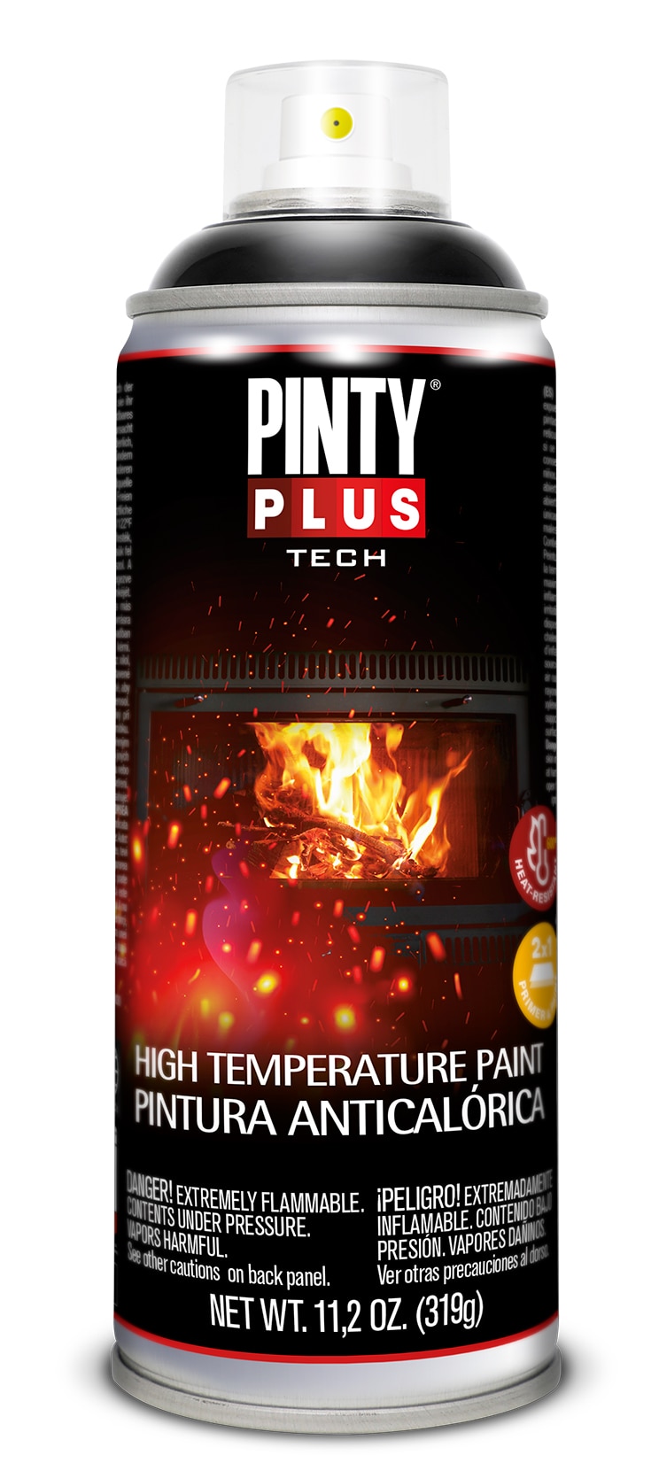 Vopsea spray temperaturi inalte, negru mat • Pintyplus Tech