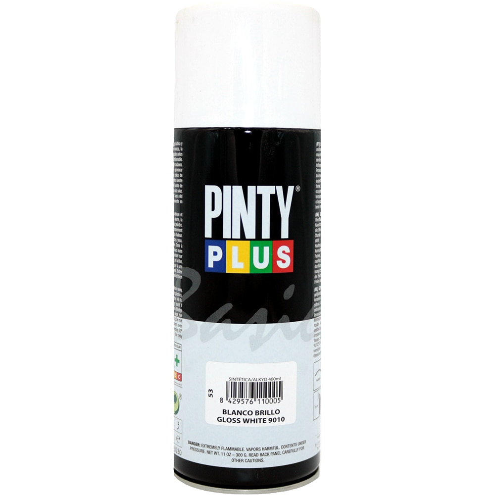 Vopsea spray PINTYPLUS, alb lucios RAL 9010, 400 ml