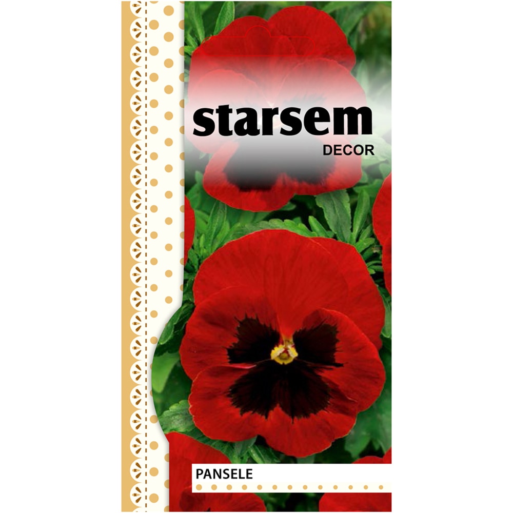 Seminte de flori Pansele rosii STARSEM, 1 plic