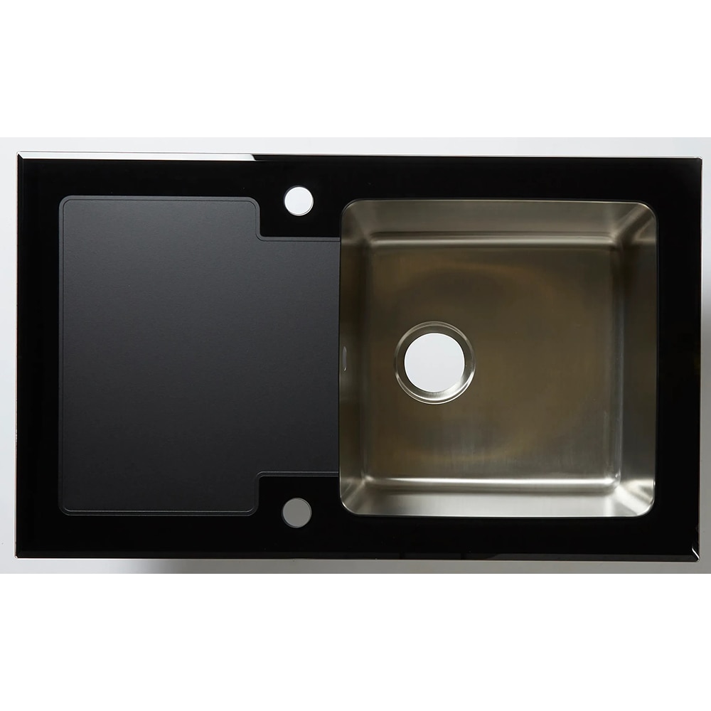 Chiuveta bucatarie COOKE & LEWIS Christianna, 1 cuva, picurator reversibil, otel inoxidabil, negru