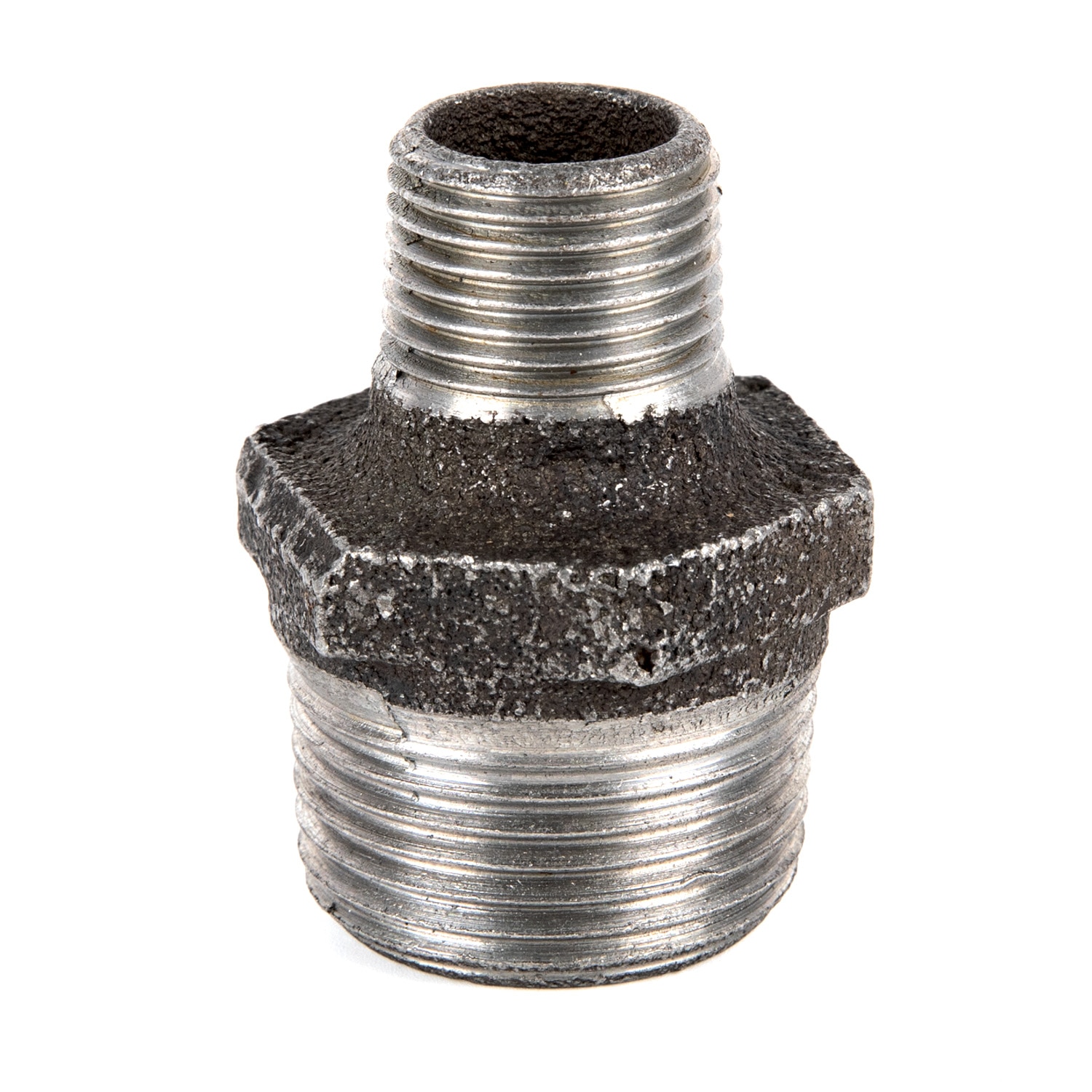 Niplu redus negru, racord 1 x 1/2