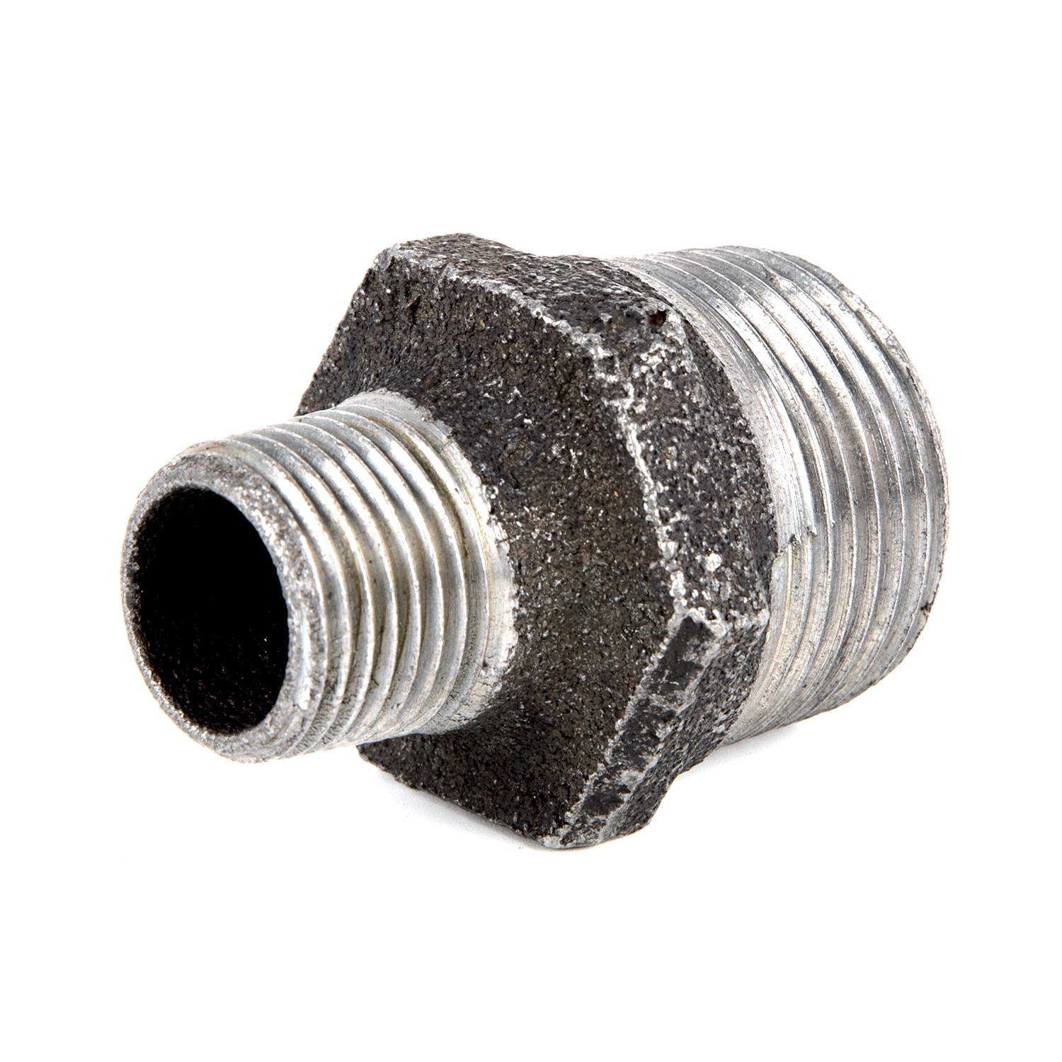 Niplu redus negru, racord 1 x 1/2