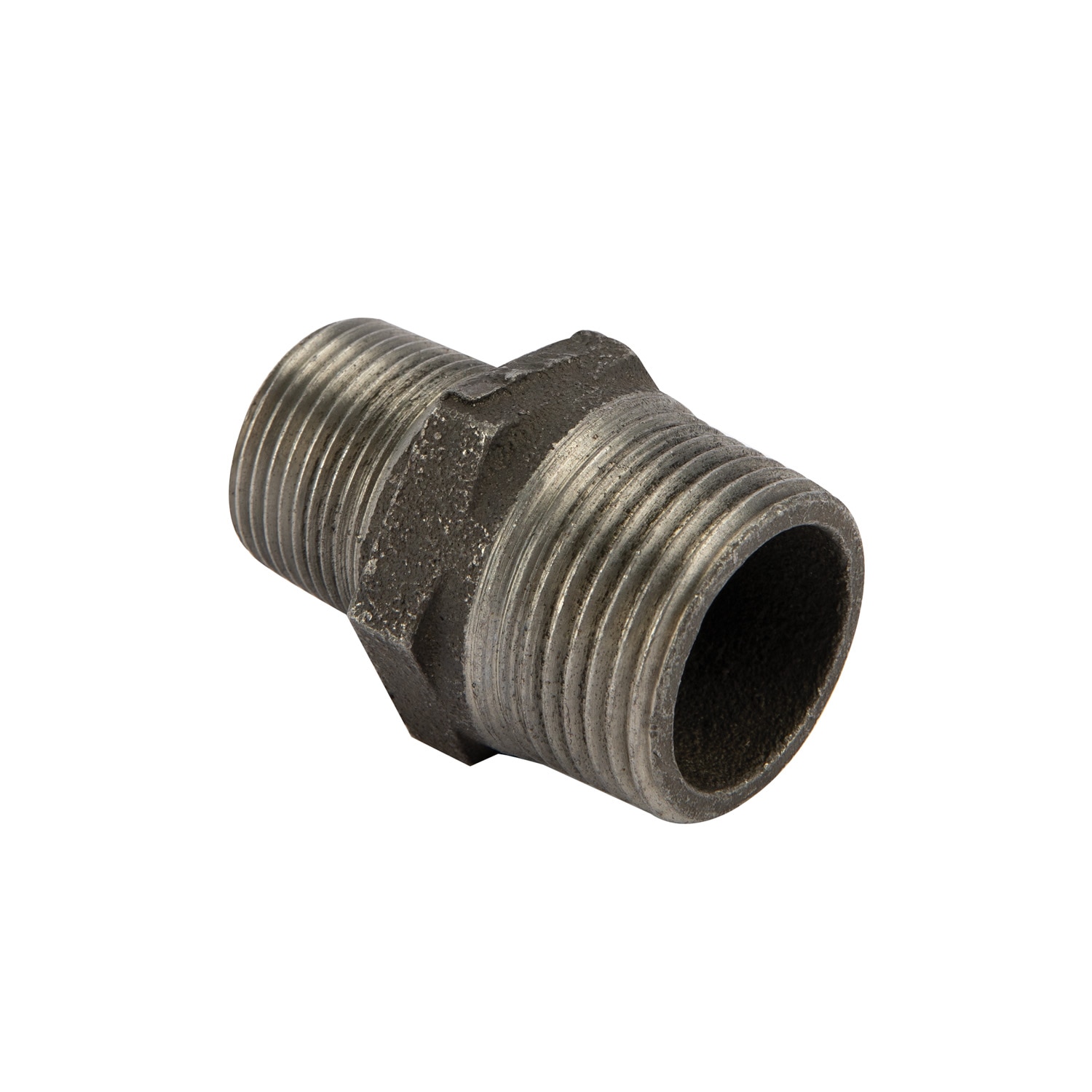 Niplu redus negru, racord 1 x 3/4