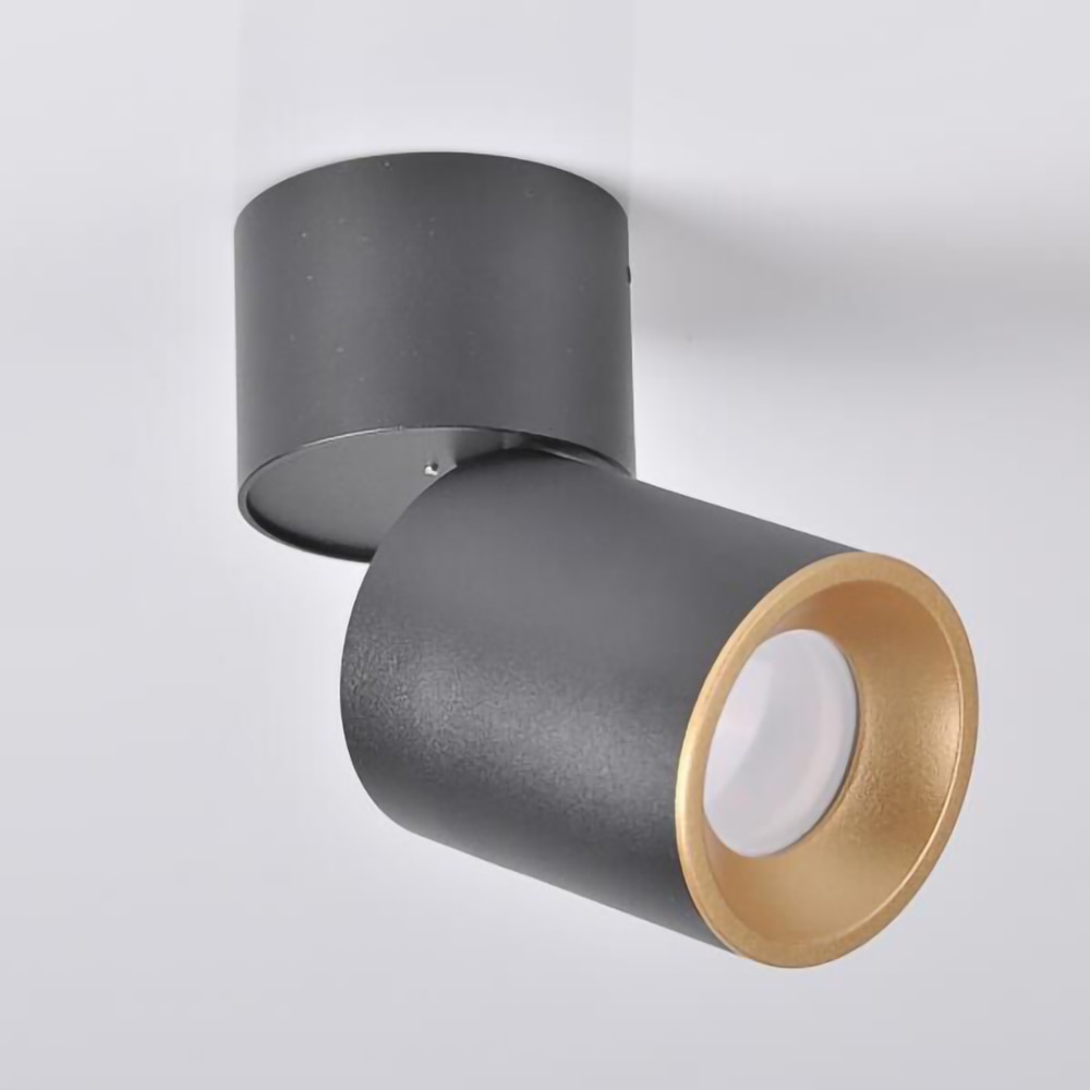 Spot LED POLUX Astra 314048, GU10, 5.5W, negru-auriu