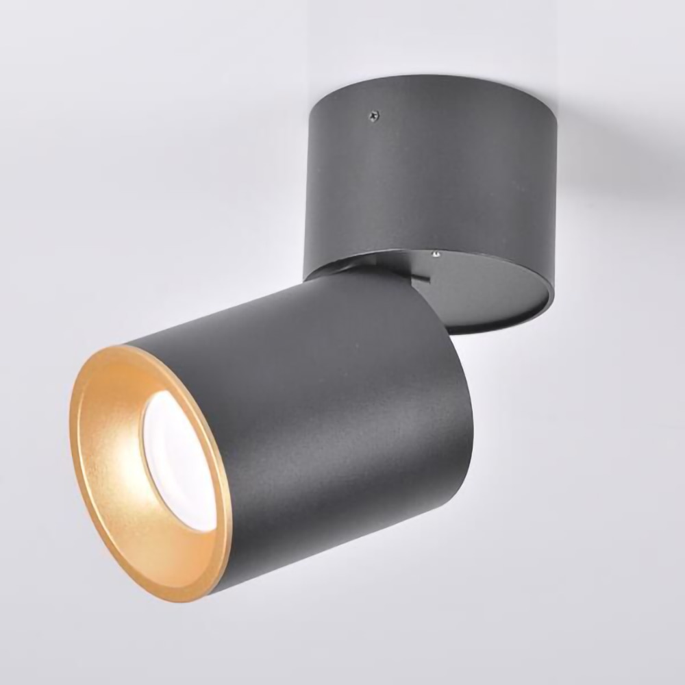 Spot LED POLUX Astra 314048, GU10, 5.5W, negru-auriu