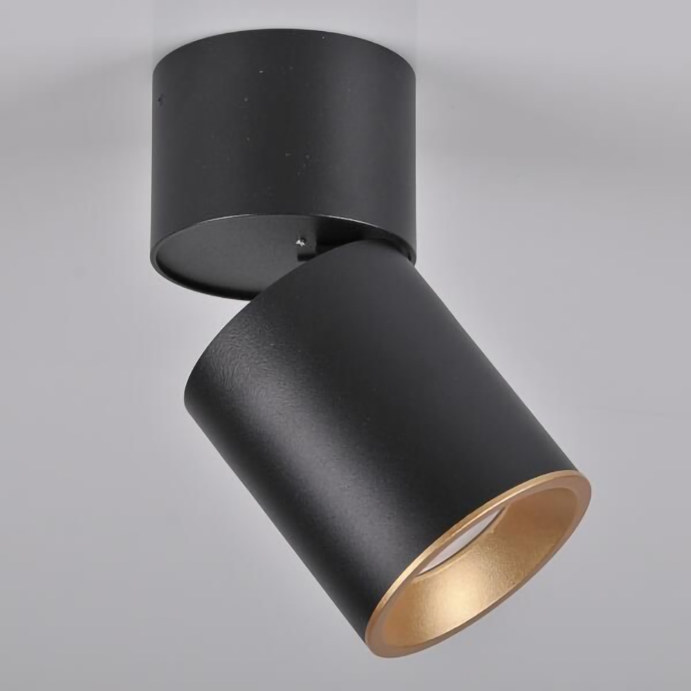 Spot LED POLUX Astra 314048, GU10, 5.5W, negru-auriu