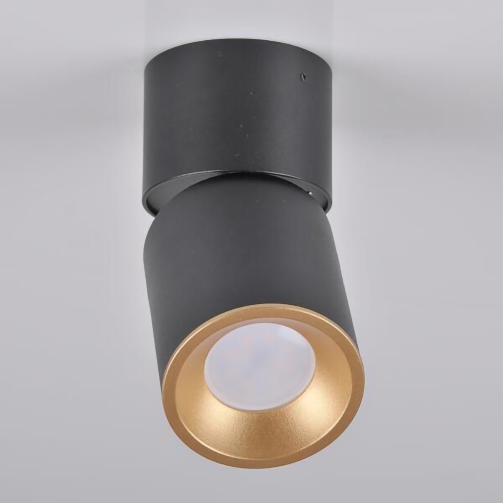 Spot LED POLUX Astra 314048, GU10, 5.5W, negru-auriu