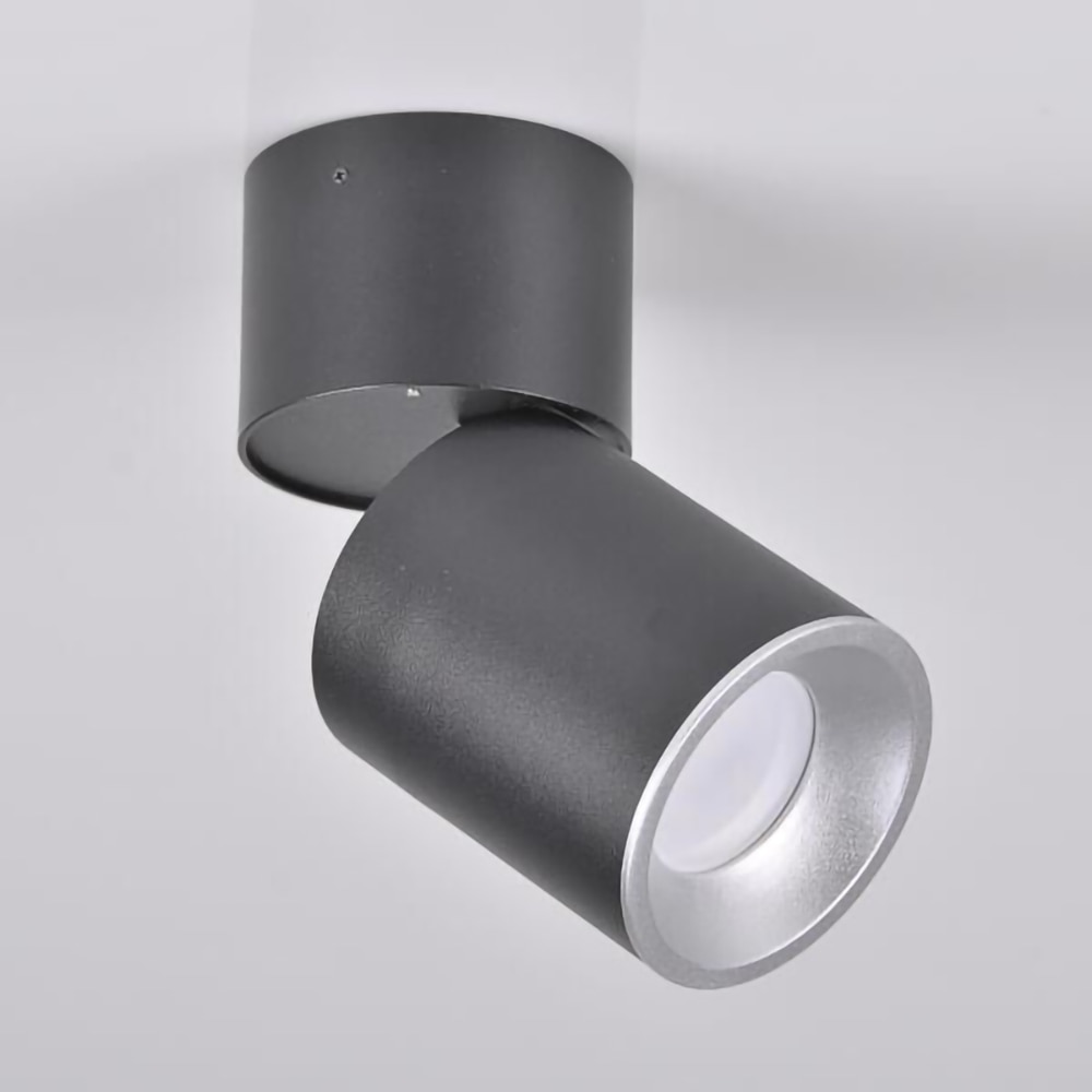 Spot LED POLUX Astra 314055, GU10, 5.5W, negru-argintiu