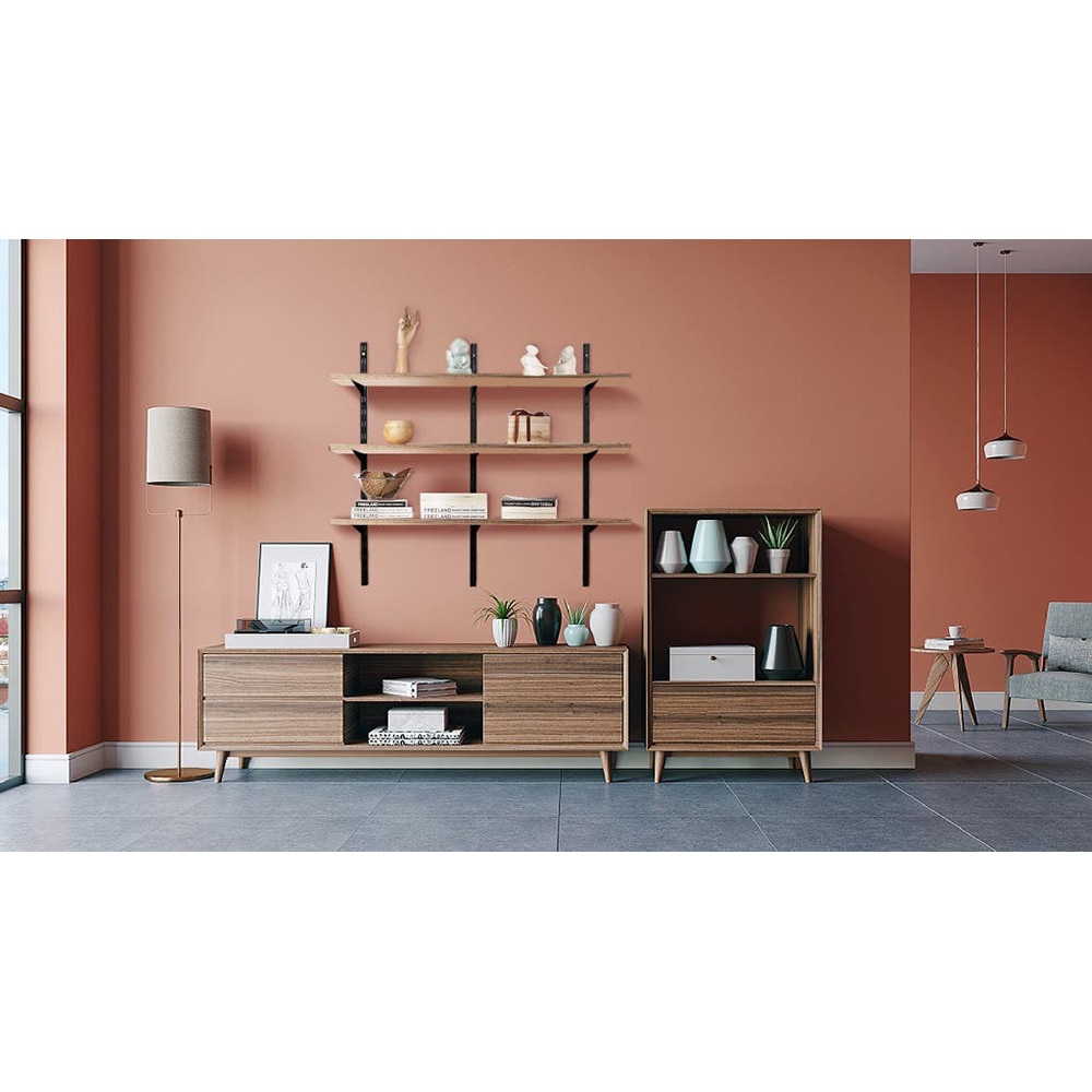 Sina dressing FORM, otel, 99.5 x 2.6 x 12 cm, negru mat