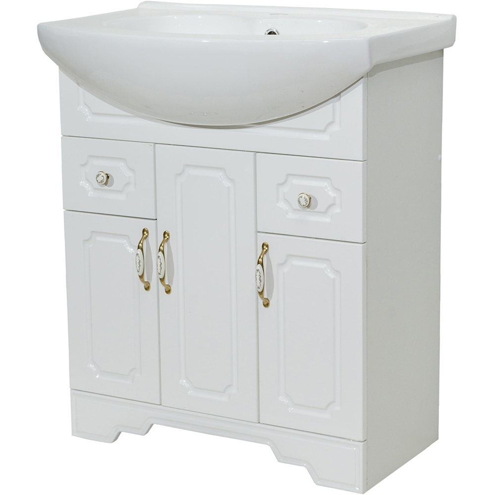 Set masca si lavoar Rustik Antik, 77 x 35 x 81 cm, alb