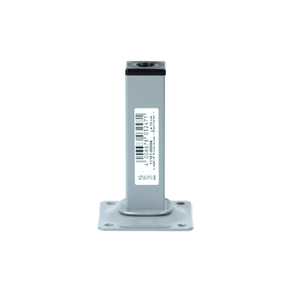 Picior patrat 25x25 h100 argintiu