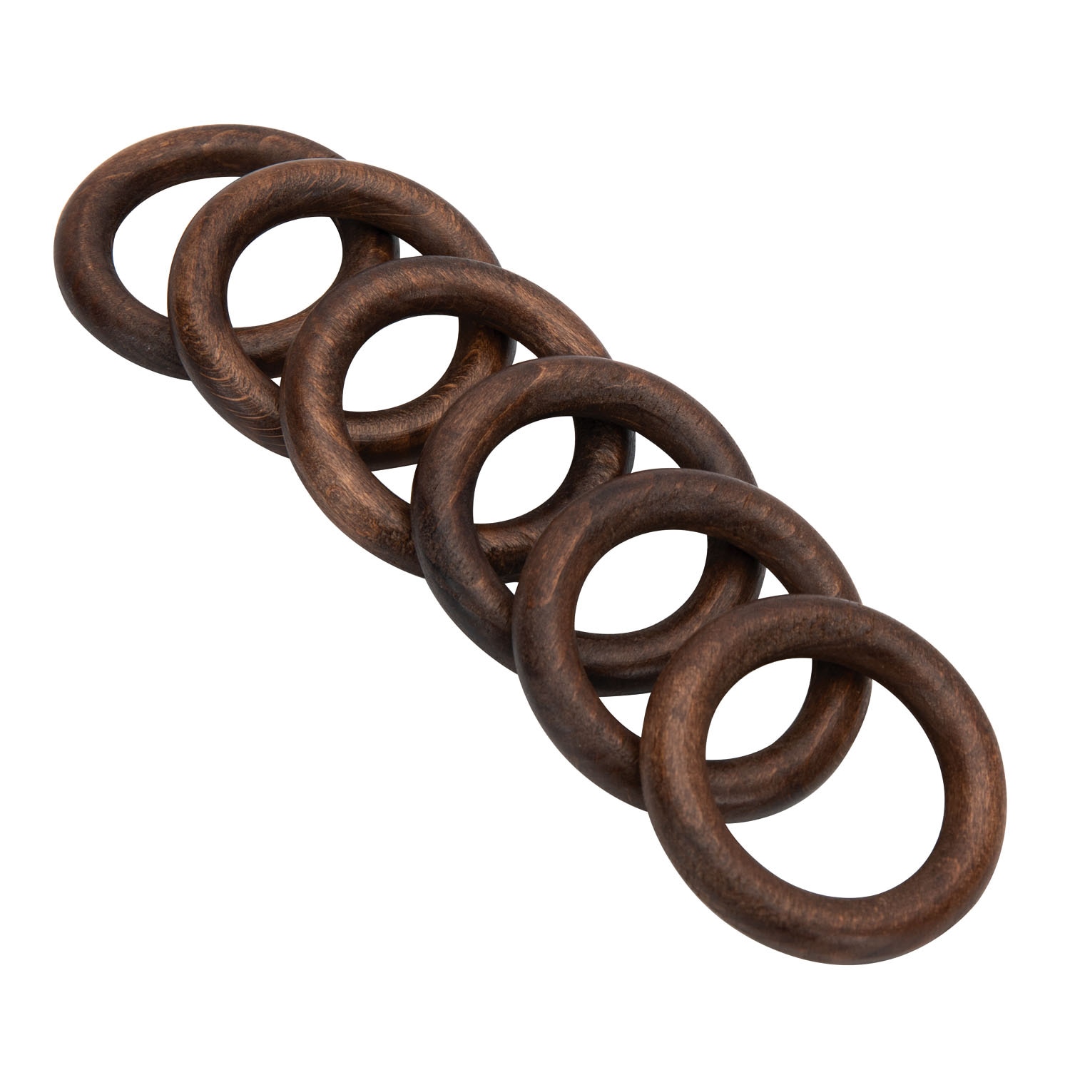 Set 10 inele si 10 acrose, nuc,  28 mm