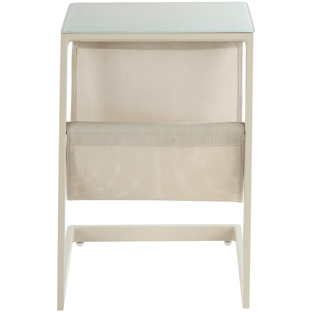 Masa terasa GOODHOME Santorin, aluminiu, 40 x 38 x 56 cm, bej