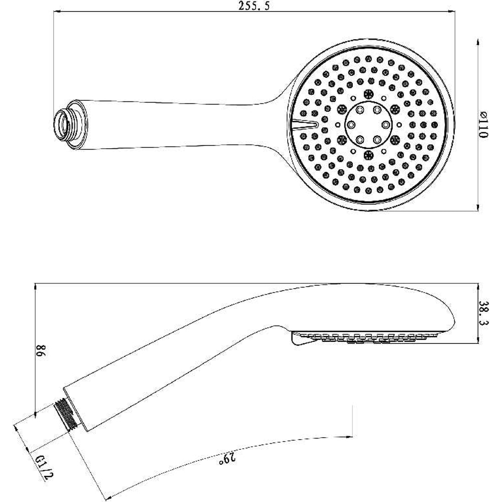 Para dus GOODHOME Cavally, 3 functii, negru