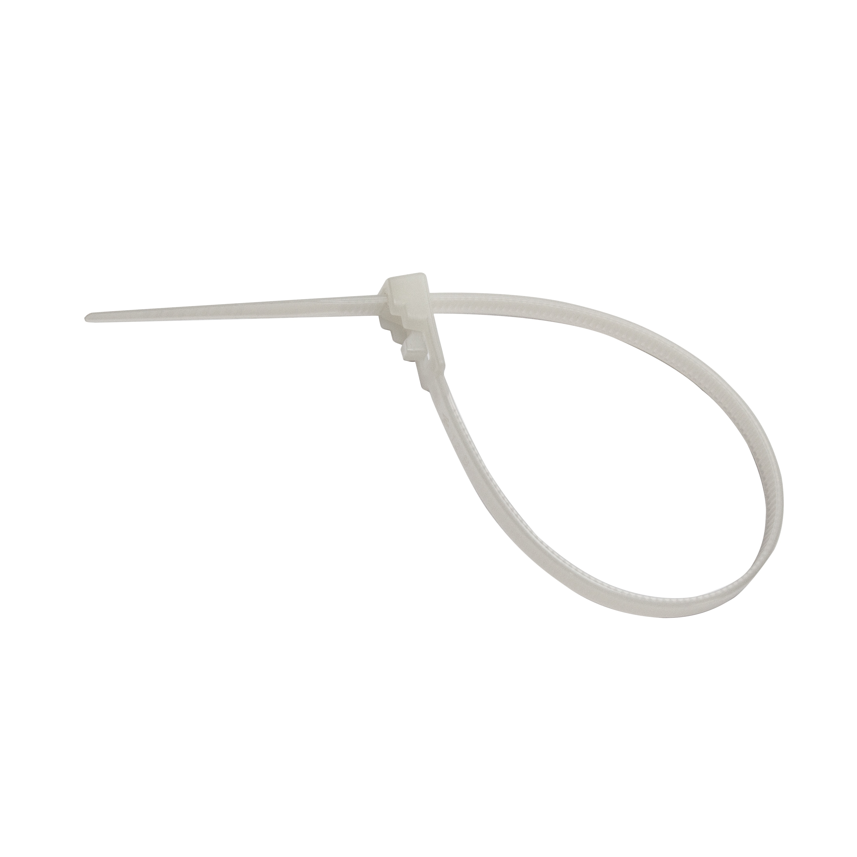 Colier reutilizabil, alb, 250 x 7 x 6 mm, 50 bucati  Strohm