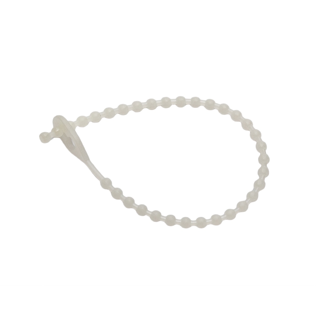 Colier reutilizabil,click, alb, 180 x 3 x 6 mm, 50 bucati  Strohm